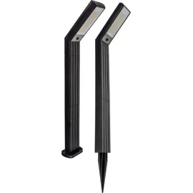 ChiliTec Wegeleuchte Kunststoff 78 cm inkl. Dämmerungssensor schwarz