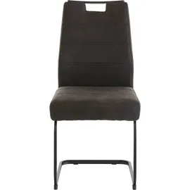 Hela Esszimmerstuhl HELA "Lena", grau (vintage anthrazit, schwarz), 1 Stk., Microfaser VINTAGE Lederoptik, Stoff, Stühle, Esszimmerstuhl, 1, 2 und 4 Stück, mit Federkern Polsterung, Schwingstuhl