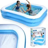 northix Aufblasbarer Gartenpool 245 x 150 x 43 cm blau/weiß