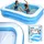 northix Aufblasbarer Gartenpool 245 x 150 x 43 cm blau/weiß