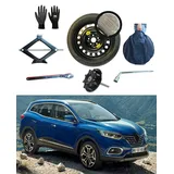 17" Notrad kompatibel mit Renault Kadjar mit Wagenheber, Schlüssel, Schraube, Handschuhe und Tasche 135/90R17