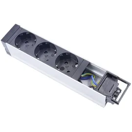 as - Schwabe Steckdosenleiste ohne Kabel Schwarz/Silber 1 St.