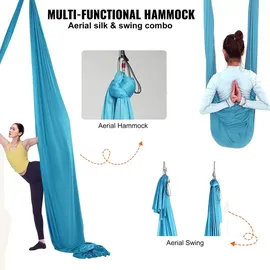 Vevor Aerial Yoga Hängematte Blau 5 x 2,8 m