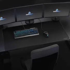 Titanwolf Gaming Mauspad, XXXL Speed Mousepad 1200 x 600 mm, Geschwindigkeit & Präzision, Schriftzug Alpha