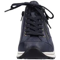 Rieker Damen High Top Sneaker Reißverschluss lose Einlagen Schnürschuhe N1400, Größe:40 EU, / Blau - 40