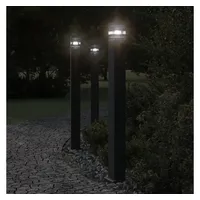 VidaXL Wegeleuchte mit Bewegungsmelder Schwarz 110 cm Aluminium