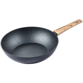 COFI Schäfer Wokpfanne Ø 28cm Gastronomie Antihaftbeschichtung Boden Wood Wok-Pfanne