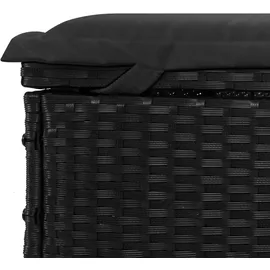 vidaXL Sonnenliege mit Kissen 182 x 118 x 63 cm Schwarz