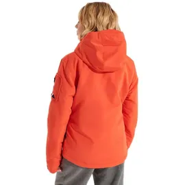 Superdry Damen. Ultimate SD-Windcheater mit Kapuze Kräftiges Orange/Kräftiges Marineblau 38 - 38