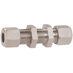 Gerade Schottverschraubung RVS10 - Durchgang für 10mm Gasrohre