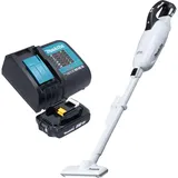 Makita DCL 281 FSA1W Akku Staubsauger 18 V weiß Brushless + 1x Akku 2,0 Ah + Ladegerät