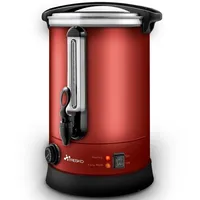 TRESKO Einkochautomat 1385-022, 2500 Watt, rot, Glühweinkocher, mit Zapfhahn, Edelstahl, 30 Liter