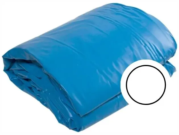 Poolfolie Rund blau Tiefe 0,90 m Folienstärke 0,40 mm überlappend ohne Biese,Größe Ø: 3,50 m, grau
