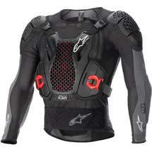Alpinestars Bionic Plus V2 Protektorenjacke Level-2 - Schwarz/Dunkelgrau/Rot / XL