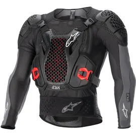 Alpinestars Bionic Plus V2 Protektorenjacke Level-2 - Schwarz/Dunkelgrau/Rot / XL