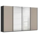 Rauch Schwebetürenschrank SCALE-FYRA 360 x 223 x 68 cm Beige/Schwarz