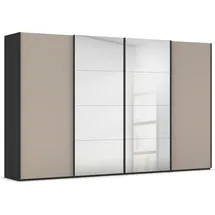 Rauch Schwebetürenschrank SCALE-FYRA 360 x 223 x 68 cm Beige/Schwarz