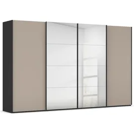 Rauch Schwebetürenschrank SCALE-FYRA 360 x 223 x 68 cm Beige/Schwarz