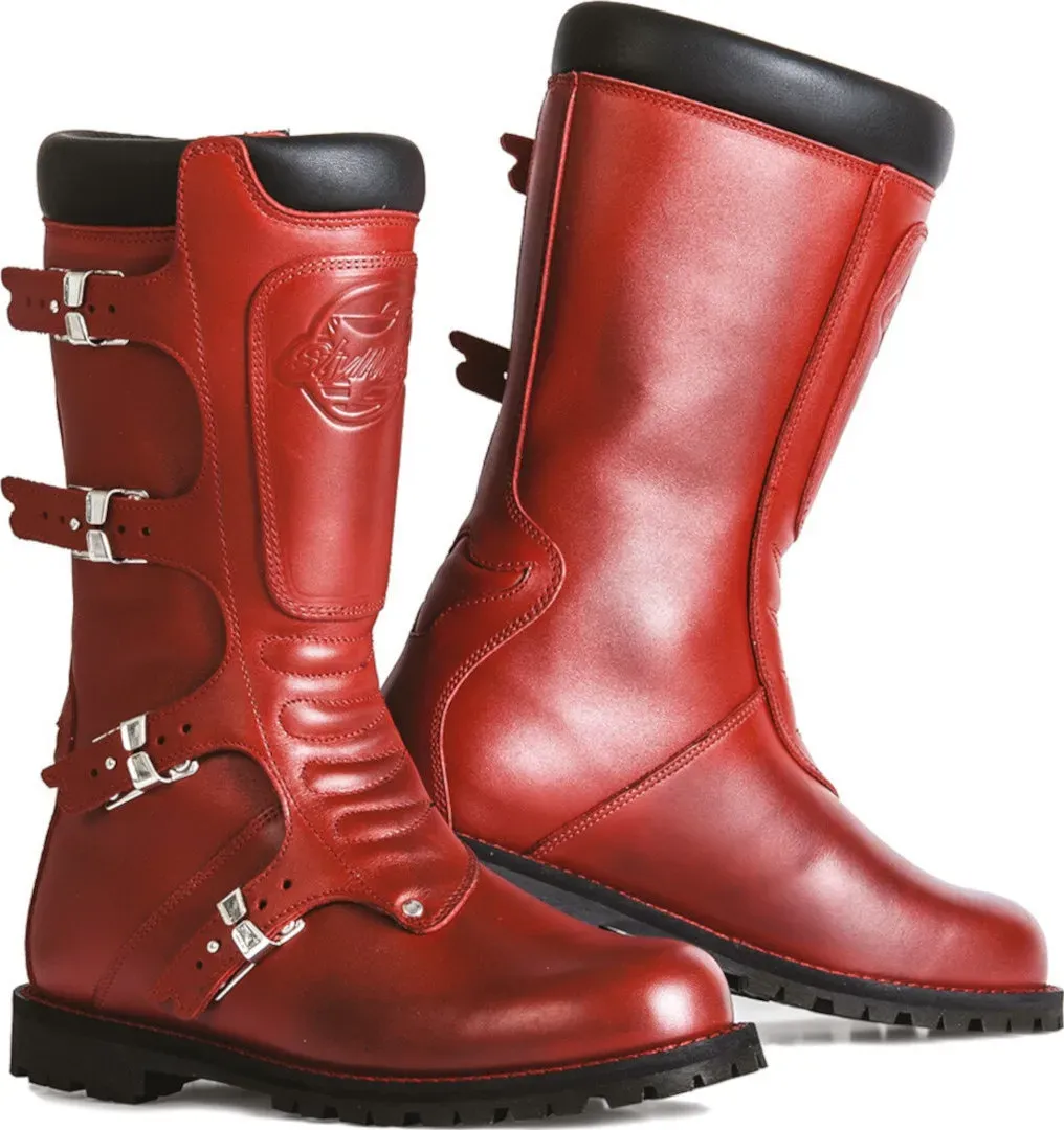 Stylmartin Continental Motorrad Stiefel, rot, Größe 39 für Männer
