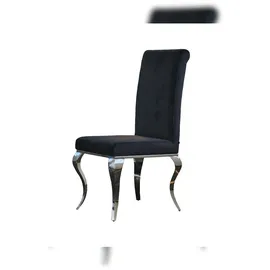 KAWOLA Stuhl LEIA Esszimmerstuhl Barock Velvet schwarz