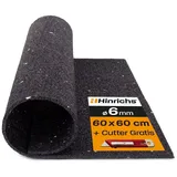 Hinrichs Antivibrationsmatte 60 x 60cm, für Waschmaschine aus Gummigranulat, Stärke: 0,6cm