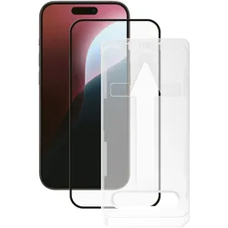 Full Screen Displayschutzglas für iPhone 16 Pro, Easy Applikator Installation