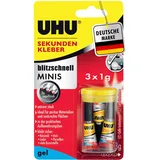 UHU blitzschnell MINIS gel Sekundenkleber 3x 1,0 g