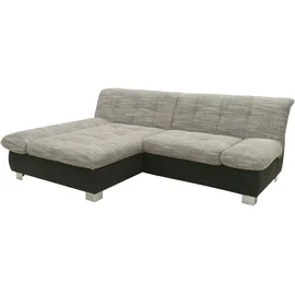 DOMO collection Ecksofa DOMO COLLECTION "100031 234x157 cm, kompakt, komfortabel & bequem, L-Form", weiß (weiß, grau), B:234cm H:80cm T:157cm, 90% Polyester, 10% Acryl, Sofas, Ecksofa, whlw. mit Bettfunktion und Armteilverstellung