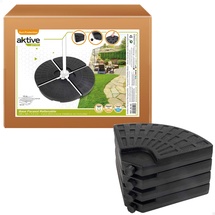Aktive 62197 - 4-teiliger Sonnenschirmhalter aus Kunststoff 48x48x7,5 cm