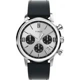 Timex Chronograph Uhr mit Leder Armband Marlin