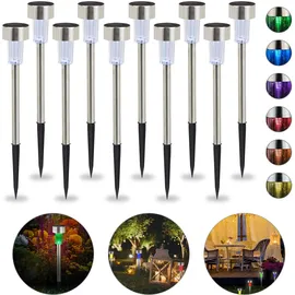 Relaxdays Solarleuchte 10er Set,