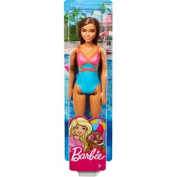 Mattel® Spiel, Mattel - Barbie Beach Puppe mit blauem Badeanzug Mattel - Barbie Beach Puppe mit blauem Badeanzug