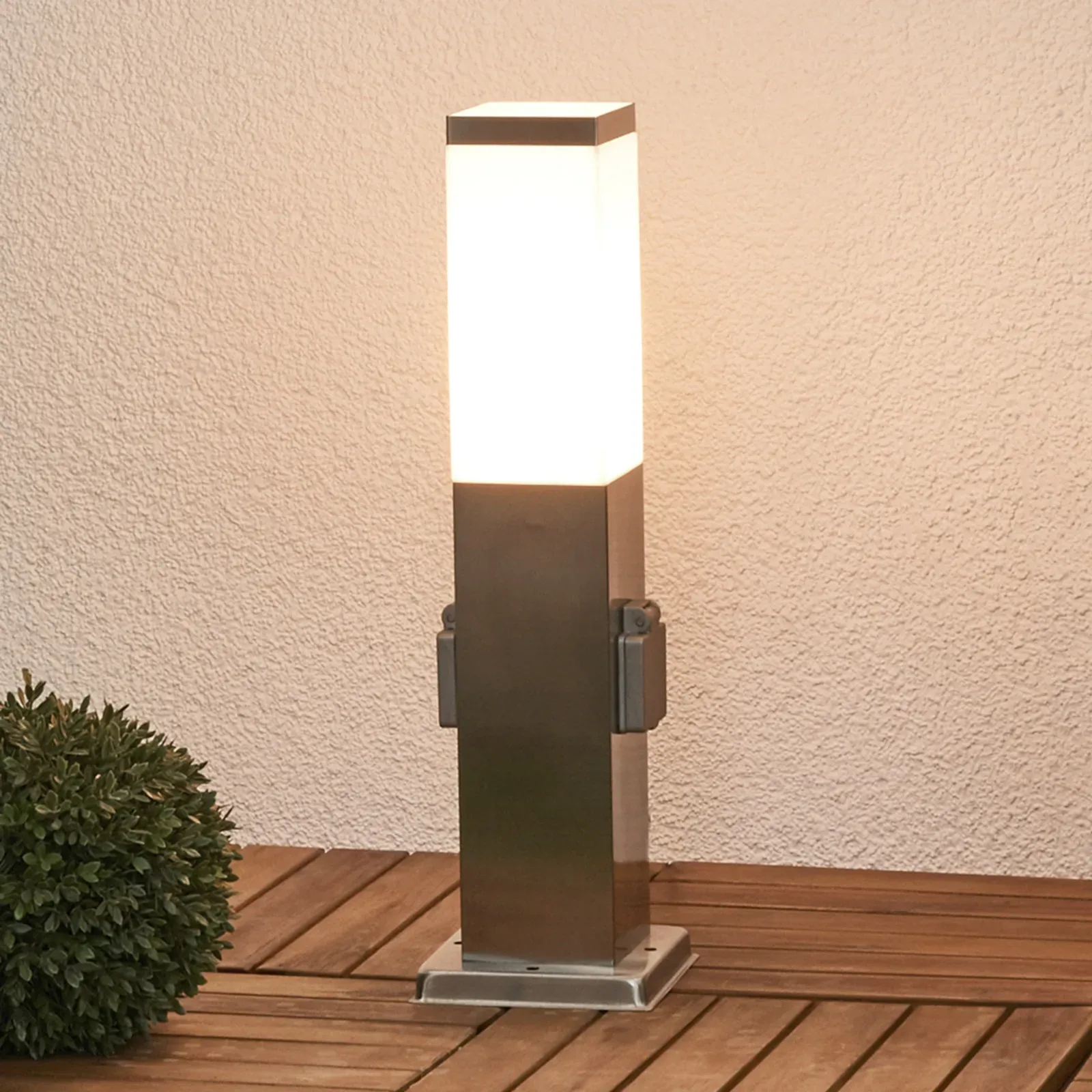 Außenleuchte Lindby, Lorian, dimmbar, Metallisch, Edelstahl, Modern - 8 - 8 - 45