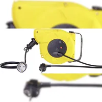 Renkforce RF-3349118 Wandkabeltrommel 9.00 m Schwarz Schutzkontakt-Winkelstecker