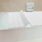 75x170cm Badewannenabdeckung, Faltbare Badewannen Abdeckung Staubdicht PVC Badewannenbretter für Haus Badewannen Badezimmer SPA - bis 5kg Belastbar