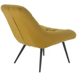 SalesFever Loungesessel Samt 76 x 86 x 87 cm gelb