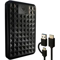 ModusTech Facet 500GB Externe Festplatte Tragbar USB-C/USB 3.1 5Gbps — Kompakte High Speed HDD für Backup, Datensicherung, Gaming, PC, Mac, Laptop, PS4, Xbox, Smart TV (Schwarz)