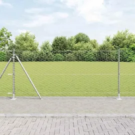 vidaXL Zaunpfosten 50 x 100 cm Silber/Stahl