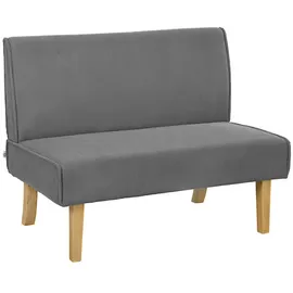Homcom Sofa, Couch mit Cord-Optik, Holzbeine, Gepolsterter Polstersofa, Doppelsofa für Schlafzimmer, Wohnzimmer, Sofas - Couches, Sofas, 2-Sitzer Sofas