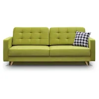 MOEBLO Schlafsofa CARLA, Kippsofa Sofa Klappsofa Couchgarnitur Couch Sofagarnitur Schlafcouch 3 Sitzer Gästebett, mit Relaxfunktion grün