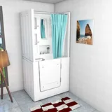 SeniorBad Seniorendusche und Sitzwanne Kombination 100 x 78 x 205 cm (S02D-C-R)