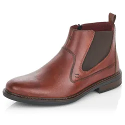 Chelseaboots RIEKER Gr. 46, braun Herren Schuhe Chelseaboots Winterstiefel mit Stretcheinsatz