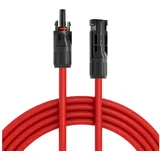 HB-DIGITAL Verlängerungskabel PV Kabel 6mm2 für Solaranlagen mit Solarstecker Solarkabel, Solarstecker, (100 cm), Solarkabel 6mm2 und Solarstecker sind vom TÜV Rheinland zertifiziert rot