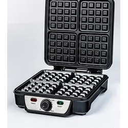 Ravanson GR-7030 Waffeleisen 4 Waffel(n), Waffeleisen, Schwarz