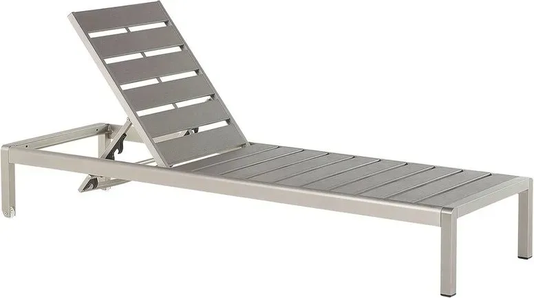 Beliani Gartenmöbel - Sonnenliege - Outdoor-Möbel - Sonnenbett - Grau - NARDO