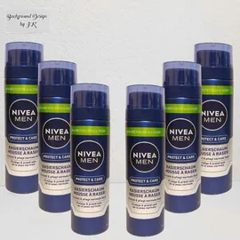 NIVEA Protect & Care Rasierschaum 6 x 200 ml Geschenkset