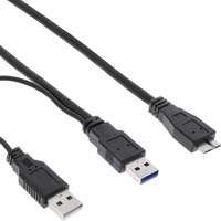 InLine USB 3.0 Y-Kabel 2x A/Micro B, 2m (35420Y)