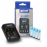 XCell Ladegerät BC-X500 für NiMH Akkus + 4x AA (Mignon) 1,2V 2900mAh
