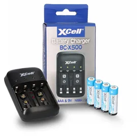 XCell Ladegerät BC-X500 für NiMH Akkus + 4x AA (Mignon) 1,2V 2900mAh