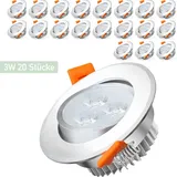 UISEBRT Einbaustrahler Deckenstrahler Einbauleuchten LED Deckenspots Spots Deckenleuchte Einbauspots Einbauleuchten für das bad Küche Schlafzimmer LED 5W Warnweiß